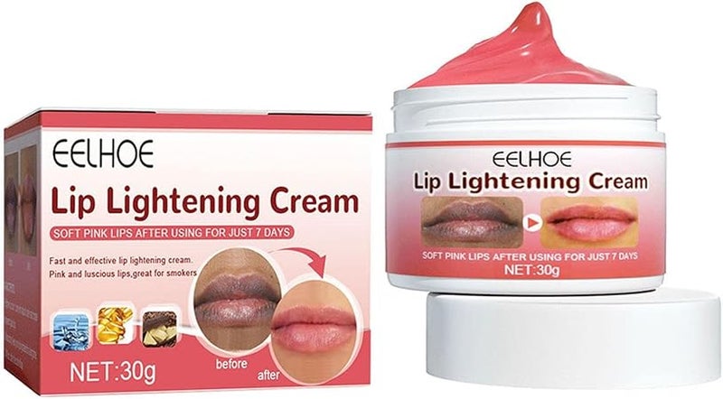 EELHOE LIP LIGHTENING FOR DARK LIPS - MOISTURIZING ORGANIC LIP WHITENING CREAM WITH COCOA BUTTER & VITAMIN E OIL,30G LIP BRIGHTENING FOR SMOKERS, NOURISHING LIP CARE REPAIR DRY AND CRACKED LIPS - Image 5